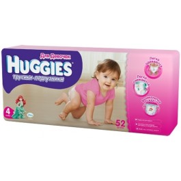Huggies Трусики-подгузники для девочек 4 (52 шт.)