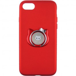 Shengo Soft-touch holder TPU Case iPhone 8 Red