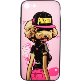 PUZOO TPU Case with UV Printing Hip Hop iPhone 7/8 DJ Teddy Pink