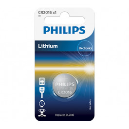 Philips CR-2016 bat(3B) Lithium 1шт (CR2016/01B)