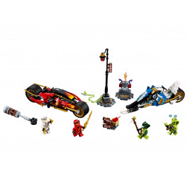 LEGO Ninjago Мотоцикл с мечами Кая и снегомобили Зейна (70667)