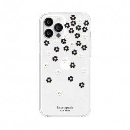Kate Spade New York Protective Hardshell Case for iPhone 12 Pro Max Scattered Flowers Black (KSIPH-154-SFLBW)