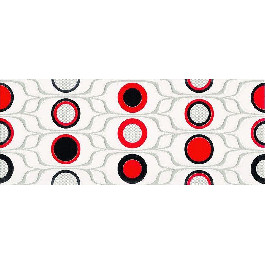 Ceramika Konskie декор Circles Inserto 20x50 Red