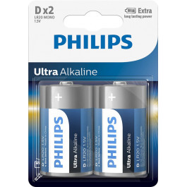 Philips D bat Alkaline 2шт Ultra Alkaline (LR20E2B/10)