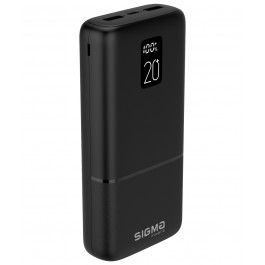 Sigma mobile X-power SI20A2QL 20000mAh Type-C PD20W QC22,5W Black (4827798423813)