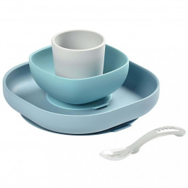 Beaba Набор посуды 4 предмета голубой/серый (913472)