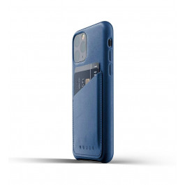 Mujjo Full Leather Wallet case Monaco Blue for iPhone 11 Pro (MUJJO-CL-002-BL)