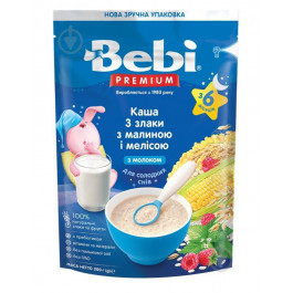 Bebi Молочная каша Premium 3 злака с малиной и мелиссой 200 г
