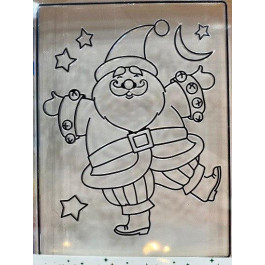 JUMI Новорічні наклейки  Санта 16 х 12 см, в комплекті 6 фарб та пензлик для розфарб. (5900410886827)