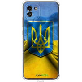 Endorphone Силіконовий протиударний чохол на Samsung Galaxy A03 A035F Прапор та герб України 375sp-2499-38754