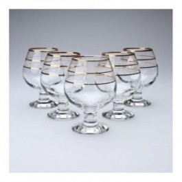 Art&Craft Набор бокалов для бренди декорированных под золото 390 мл 6 шт 31-146-097