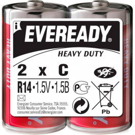 Energizer C bat Eveready Super Heavy Duty 2шт (7638900370829)