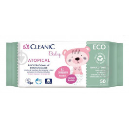 Cleanic Детские влажные салфетки  Eсо Baby Atopical 0+ 50 шт.