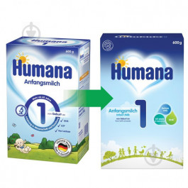 Humanа 1 Сухая молочная смесь c пребиотиками, 600 г