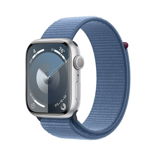 Apple Watch Series 9 GPS 45mm Silver Aluminum Case w. Winter Blue S. Loop (MR9F3) - зображення 1