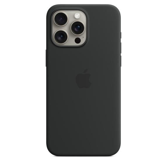Apple iPhone 15 Pro Max Silicone Case with MagSafe - Black (MT1M3) - зображення 1