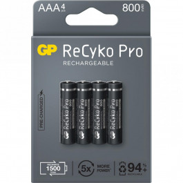 GP Batteries AAA 800mAh NiMh 4шт ReCyko Pro (GP85AAAHCB-2EB4)