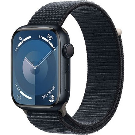 Apple Watch Series 9 GPS 45mm Midnight Aluminum Case w. Midnight S. Loop (MR9C3) - зображення 1