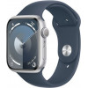 Apple Watch Series 9 GPS 45mm Silver Alu. Case w. Storm Blue S. Band - M/L (MR9E3) - зображення 1