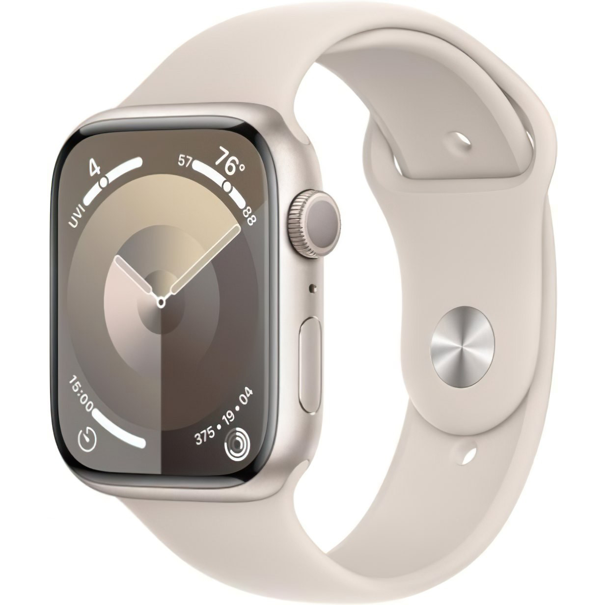 Apple Watch Series 9 GPS 41mm Starlight Aluminum Case w. Starlight Sport Band - S/M (MR8T3) - зображення 1