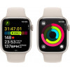 Apple Watch Series 9 GPS 41mm Starlight Aluminum Case w. Starlight Sport Band - S/M (MR8T3) - зображення 3
