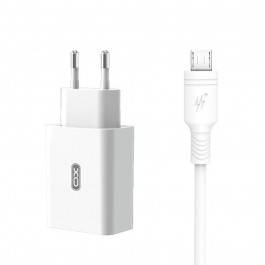 XO L36 Single USB QC3.0 18W 3A + MicroUSB White