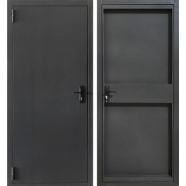 Двері БЦ Техно чорний 2050х860 мм праві