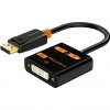 Cabletime DisplayPort to DVI 0.2m v2.0 Black (CP24B) - зображення 1