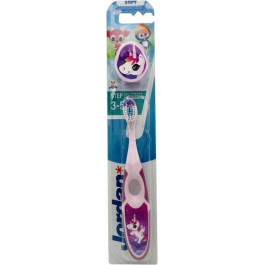 Jordan Dental Детская зубная щетка  Step2 3-5 лет мягкая с колпачком для путешествий (7038516220202_розово-малинов