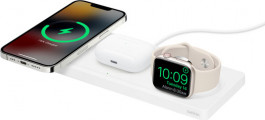 Belkin BOOST CHARGE PRO 3-in-1 Wireless Charging Pad with MagSafe White (HPU82, WIZ016vfWH)