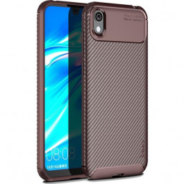 iPaky Carbon Fiber Series/Soft TPU Case Huawei Honor 8S Brown