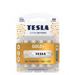 TESLA BATTERIES AA bat Alkaline  4шт Gold+ 8594183392257