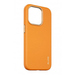 Blueo Чохол для iPhone 14 Pro - Blueo Leather Case with Magsafe, Orange (B52-I14POR)