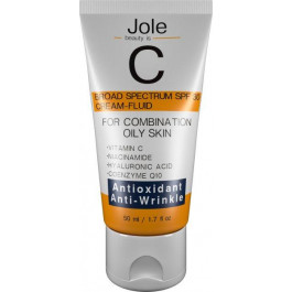 Jole Cosmetics Сонцезахисний крем  Antioxidant Fluid Sunscreen SPF UVB 30 UVA 10 з Вітаміном з, Ніацинамідом та Кое