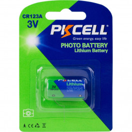 PKCELL 16340 (CR123A) bat(3B) Lithium 1шт Photo Battery (6942449566027)