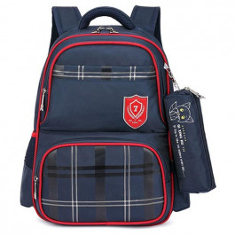 Seven Star Fox Шкільний рюкзак "Лисеня" із сумочкою для олівців на карабіні, вологозахищений, 18 л Синій