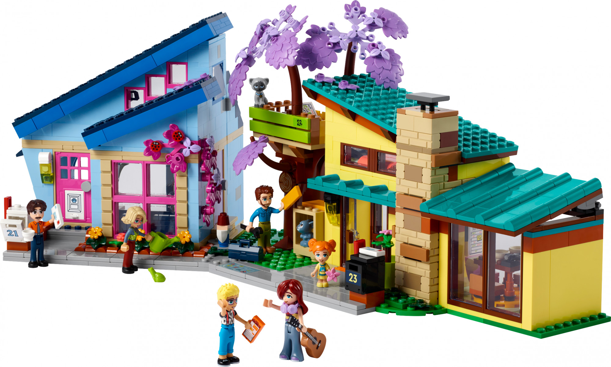 LEGO Friends Родинні будинки Оллі й Пейслі (42620) - зображення 1