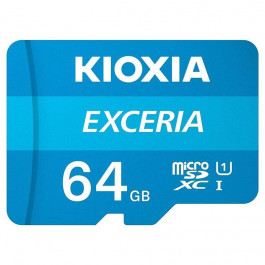 Kioxia 64 GB microSDXC Class 10 UHS-I + SD Adapter LMEX1L064GG2