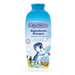 SapoNello Детский шампунь и пена для ванны Сладкая вата 400 мл