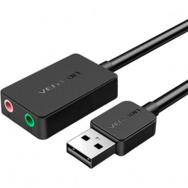 Vention USB Sound Card 2.0 Channel 0.15m Black (CDYB0)