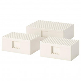 IKEA BYGGLEK Коробка LEGO® с крышкой, 3p (703.721.86)