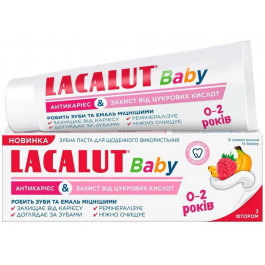 Lacalut Дитяча зубна паста  Baby паста Антикарієс & Захист від цукрових кислот (0-2 років) 55 мл (4016369984