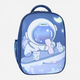 Bagland Шкільний рюкзак  Turtle 0013466 1353 текстильний темно-синій із принтом Космонавт 17 л