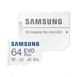Samsung 64 GB microSDXC Class 10 UHS-I U1 V10 A1 EVO Plus + SD Adapter MB-MC64KA