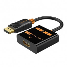 Cabletime DisplayPort to HDMI 0.2m v2.0 Black (CP20B)
