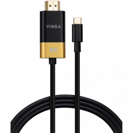 Vinga USB Type-C to HDMI v2.1 1.5m Black (VCPVCCH2115)