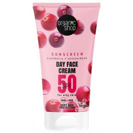Organic Shop Сонцезахисний денний крем для обличчя  50 SPF для жирної шкіри 50 мл (4743318143286)
