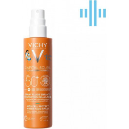 Vichy Солнцезащитный водостойкий спрей-флюид  Capital Soleil для чувствительной кожи детей SPF50+ 200 мл (