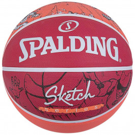 Spalding Sketch Drible Red Size 7 (84381Z)