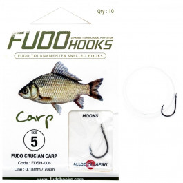 FUDO Hooks Crucian Carp / FDSH-006 / №10 / 0.14mm 70cm / 10pcs